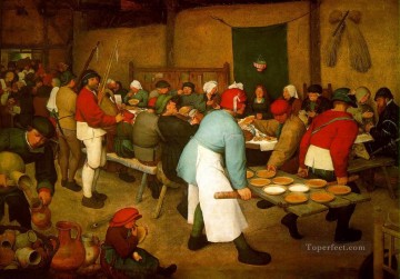  boda Arte - Boda campesina del campesino renacentista flamenco Pieter Bruegel el Viejo